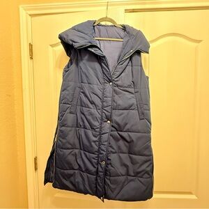 Blue Hooded Vest